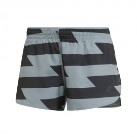 ADIDAS Pantaloncini Running Split Fast Magic Grigio Donna
