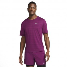 Nike Maglia Running Miler Sangria Reflective Porpora Uomo