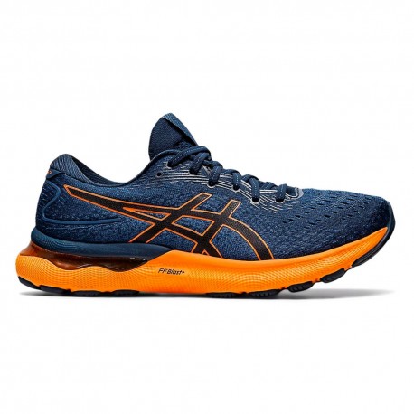 Asics Gel-Nimbus 24 Blu Arancio Fluo - Scarpe Running Uomo