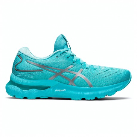 Asics Gel-Nimbus 24 Lite Show Azzurro Argento - Scarpe Running Donna