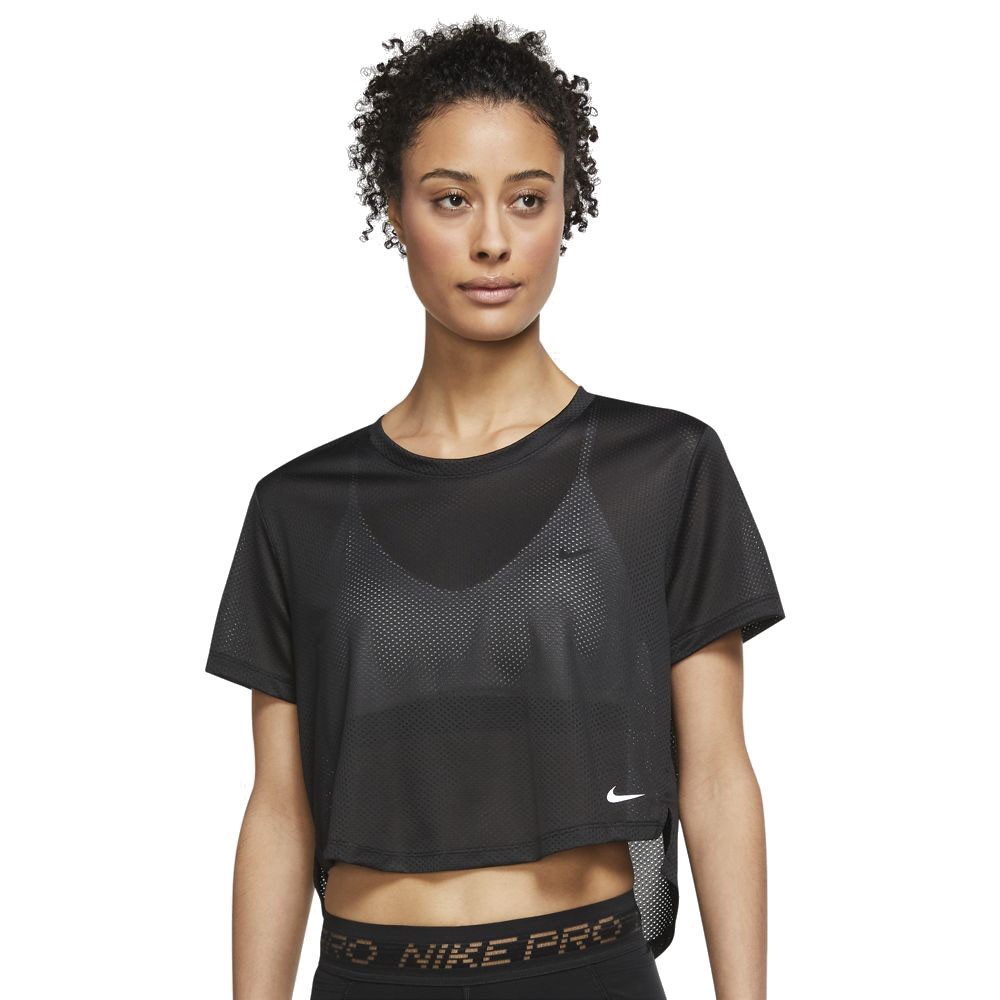 Nike Maglietta Crop Nero Donna