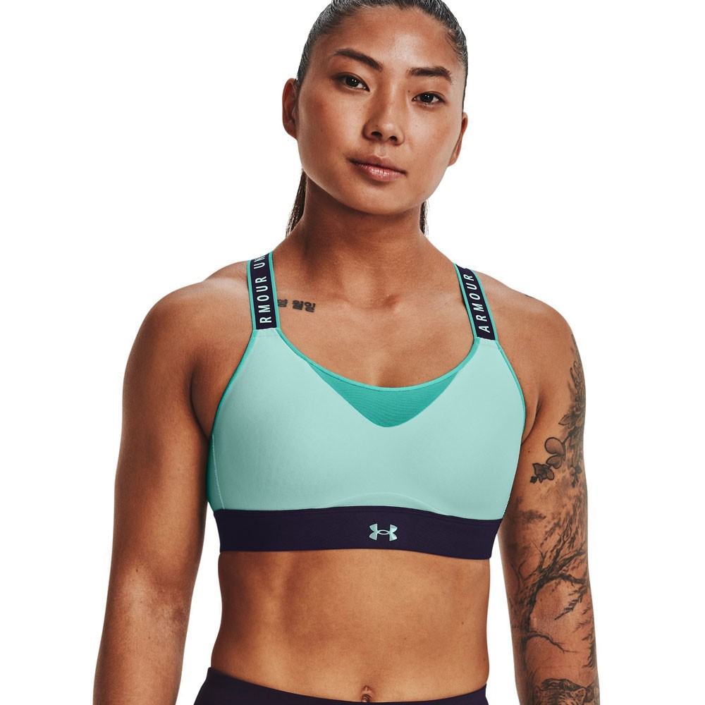 Under Armour Reggiseno Sportivo Verde Nero Donna