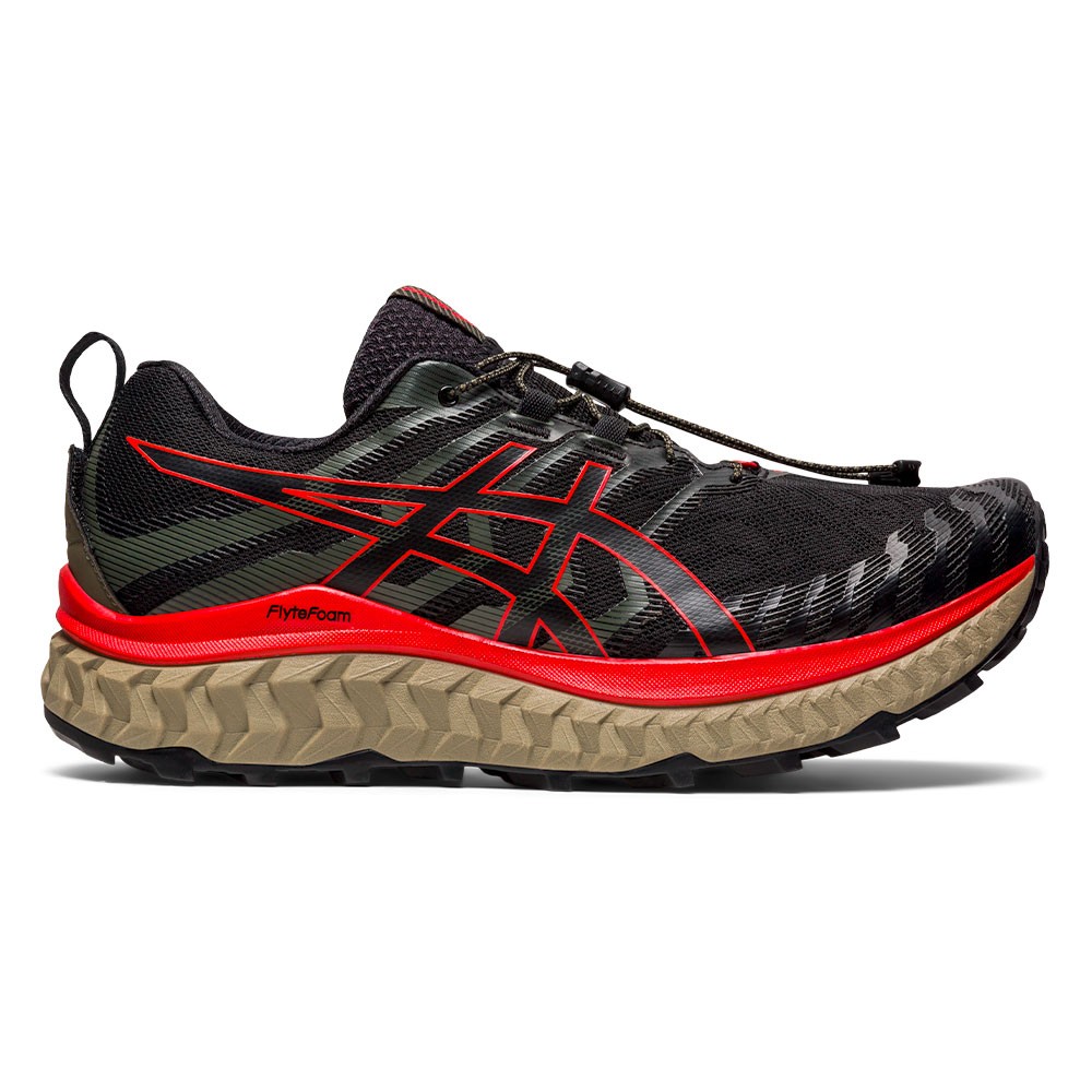 Asics Trabuco Max Nero Cherry Tomato - Scarpe Trail Running Uomo