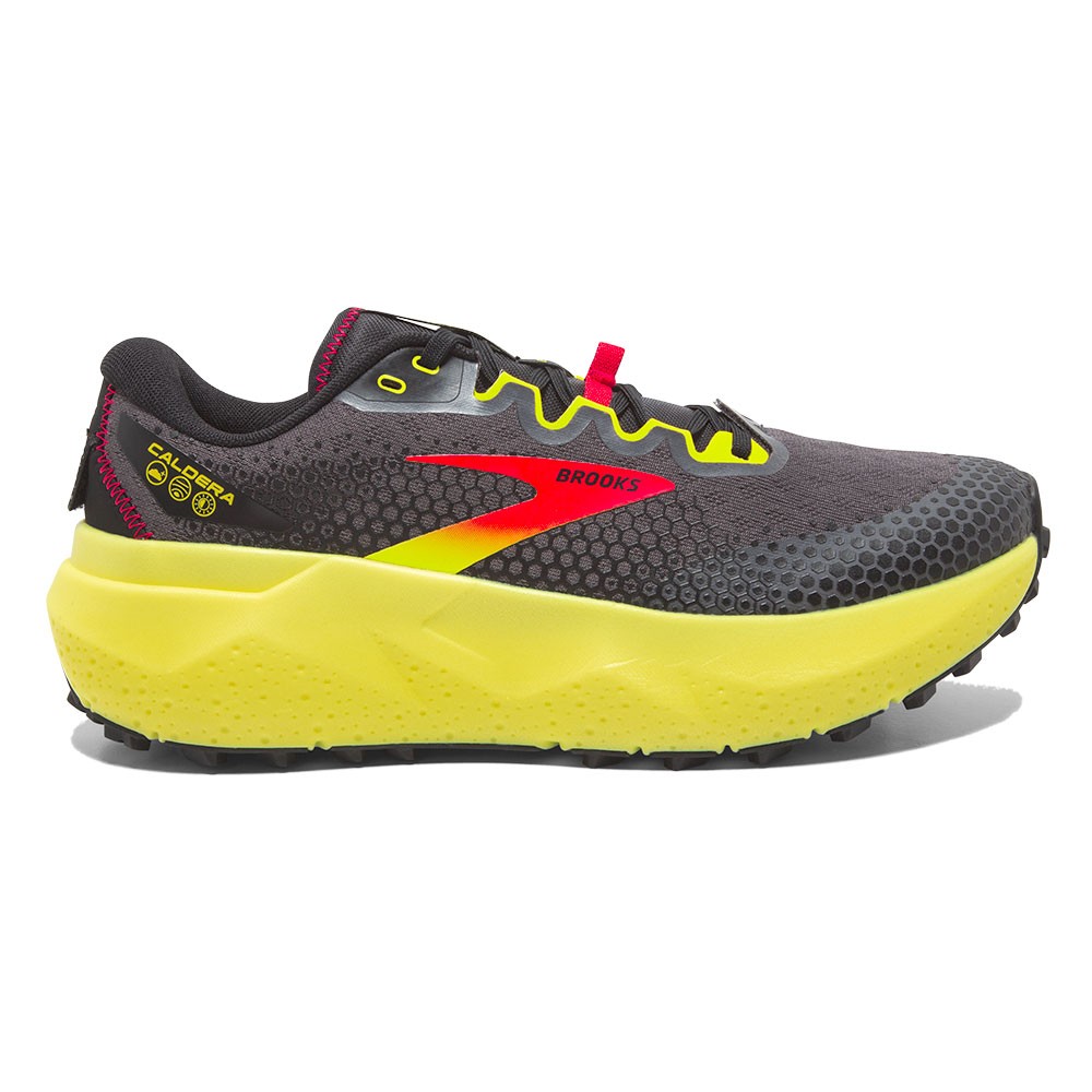 Brooks Caldera 6 Nero Rosso Giallo - Scarpe Running Uomo