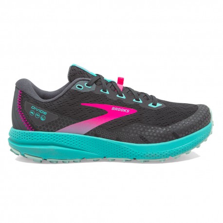 Brooks Divide 3 Nero Ebony Porcelain - Scarpe Trail Running Donna