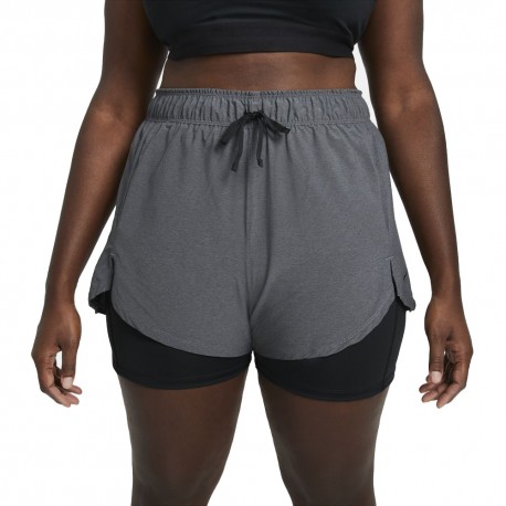 Nike Shorts Sportivi 2 In 1 Grigio Donna