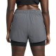 Nike Shorts Sportivi 2 In 1 Grigio Donna