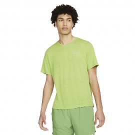 Nike Maglia Running Miler Vivid Verde Reflective Argento Uomo