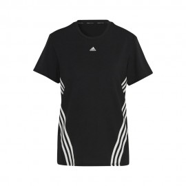 Adidas Maglietta Palestra Tristripe Icons Nero Donna