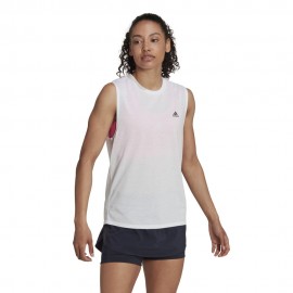 ADIDAS Canotta Running Icon Muscle Bianco Donna