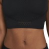 Nike Crop Top Running Aeroswift Nero Bianco Donna