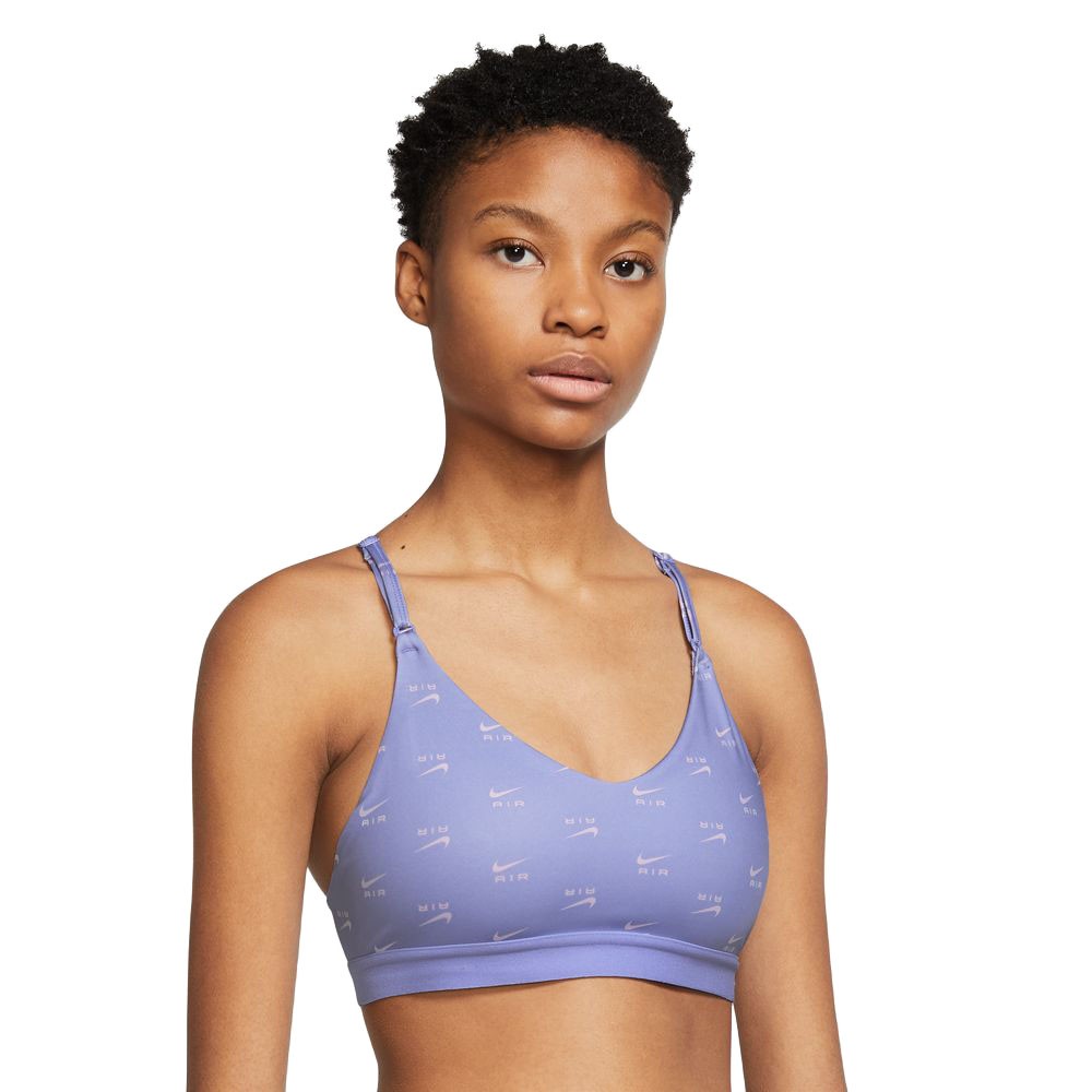 Nike Reggiseno Sportivo Sostegno Leggero Indy Azzurro Donna