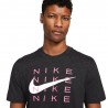 Nike Maglietta Palestra Swoosh Nero Uomo