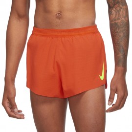 Nike Pantaloncini Running 2In Aeroswift Arancio Verde Uomo