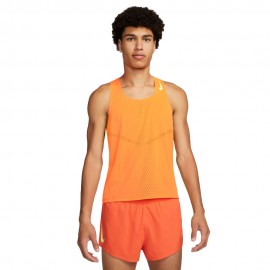 Nike Canotta Running Aeroswift Total Arancio Verde Uomo