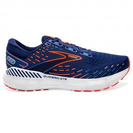 Brooks Glycerin Gts 20 Blu Arancio - Scarpe Running Uomo