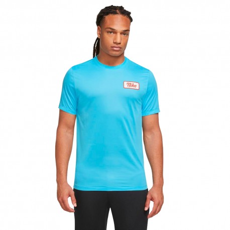 Nike Maglietta Palestra Body Shop Azzurro Uomo