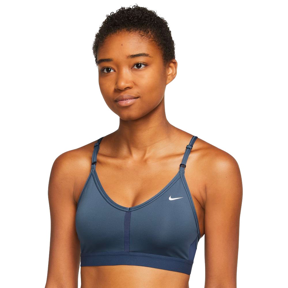 Nike Reggiseno Sportivo Indy Sostegno Leggero Blu Donna