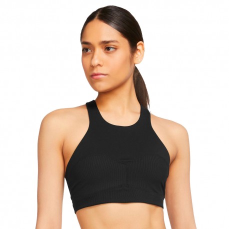 Nike Reggiseno Sportivo Yoga Alate Nero Donna