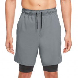 Nike Shorts Sportivi 2In1 Grigio Uomo