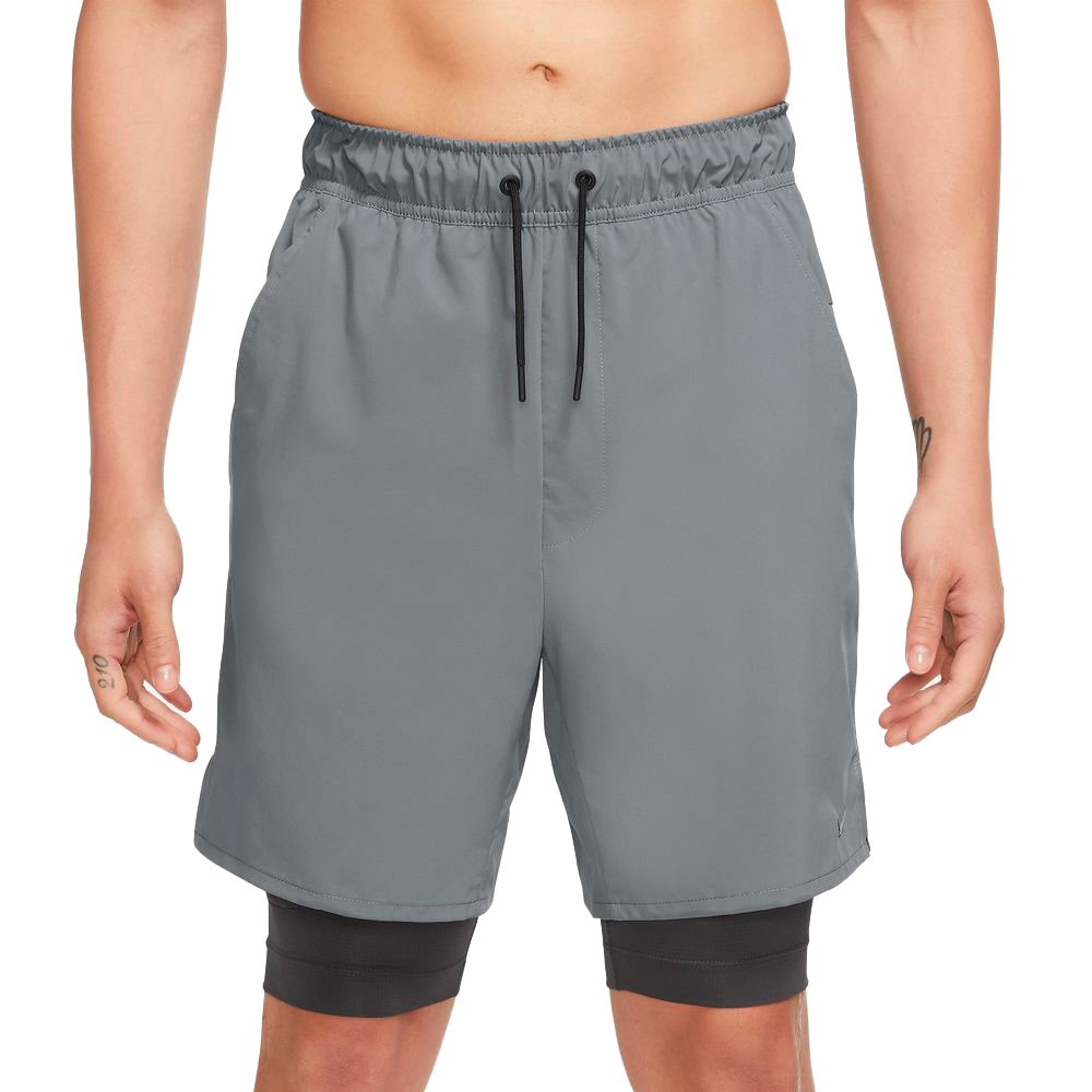 Nike Shorts Sportivi 2In1 Grigio Uomo