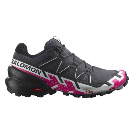 Salomon Speedcross 6 Ebony Bianco Very Berry - Scarpe Trail Running Donna