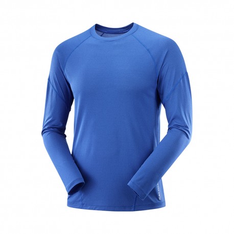 Salomon Maglia Trail Running Cross Run Nautical Blu Uomo