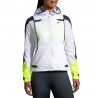 Brooks Giacca Running Run Visible Convertible Bianco Asphalt Nightlif Donna