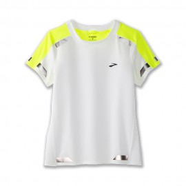 Brooks Maglia Running Run Visible Bianco Donna