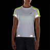 Brooks Maglia Running Run Visible Bianco Nightlife Donna