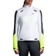 Brooks Maglia Running Manica Lunga Zip Run Visible Bianco Asphalt Nightlife Donna