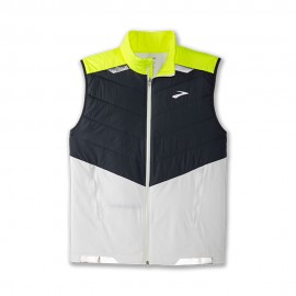 Brooks Gilet Running Run Visible Insulated Bianco Asphalt Nightlife Uomo