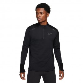 Nike Felpa Running Element Half Zip Nero Reflective Argento Uomo