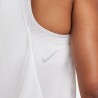 Nike Canotta Running Df Race Bianco Reflective Argento Donna