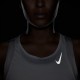 Nike Canotta Running Df Race Bianco Reflective Argento Donna