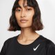 Nike Maglia Running Mezze Maniche Df Race Nero Reflective Argento Donna