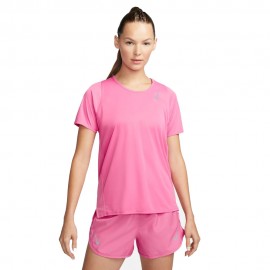 Nike Maglia Running Mm Df Race Rosa Argento Donna
