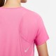 Nike Maglia Running Mezze Maniche Df Race Rosasilce Reflective Argento Donna