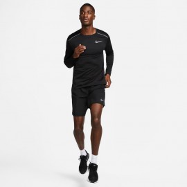 Nike Pantaloncini Running Df Challenger 9 Inch Nero Reflective Argento Uomo