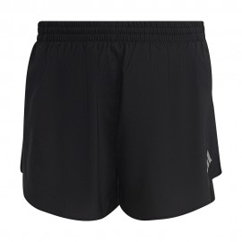 ADIDAS Pantaloncini Running Fast Split 3" Nero Uomo