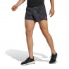 ADIDAS Pantaloncini Running Adizero Split Nero Grigio Uomo