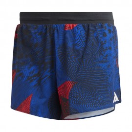 ADIDAS Pantaloncini Running Adizero Split Multicolore Nero Uomo