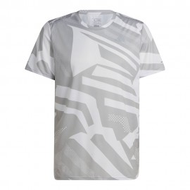 ADIDAS Maglia Running Otr Seasonal Grigio Bianco Uomo