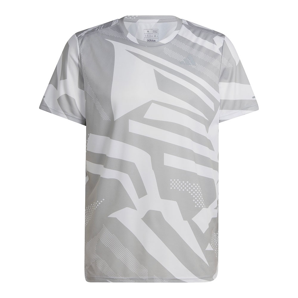 ADIDAS Maglia Running Otr Seasonal Grigio Bianco Uomo
