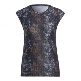 ADIDAS Maglia Running Fast Aop Nero Donna