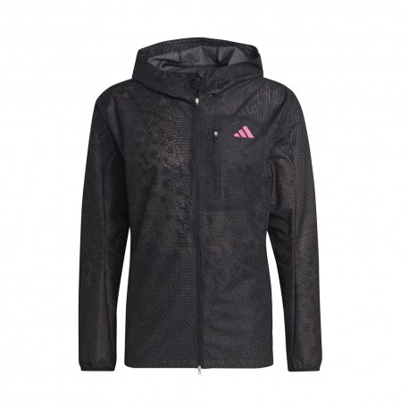 ADIDAS Giacca Running Adizero Nero Lucid Fuchsia Uomo