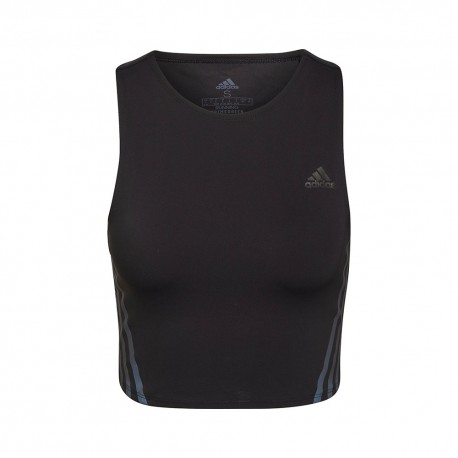 ADIDAS Crop Top Running Icons Nero Donna