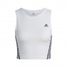 ADIDAS Crop Top Running Icons Bianco Donna