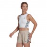 ADIDAS Crop Top Running Icons Bianco Donna