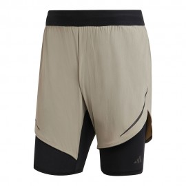 ADIDAS Shorts Sportivi 2 In 1 Grigio Uomo